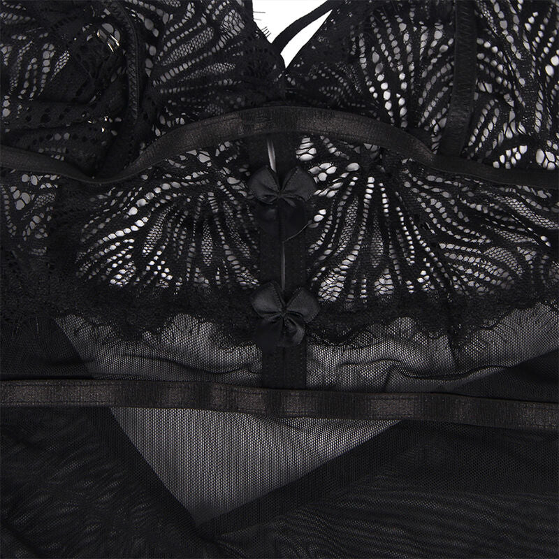 Babydoll mit verstellbaren Trägern zum Halten schwarz s/m