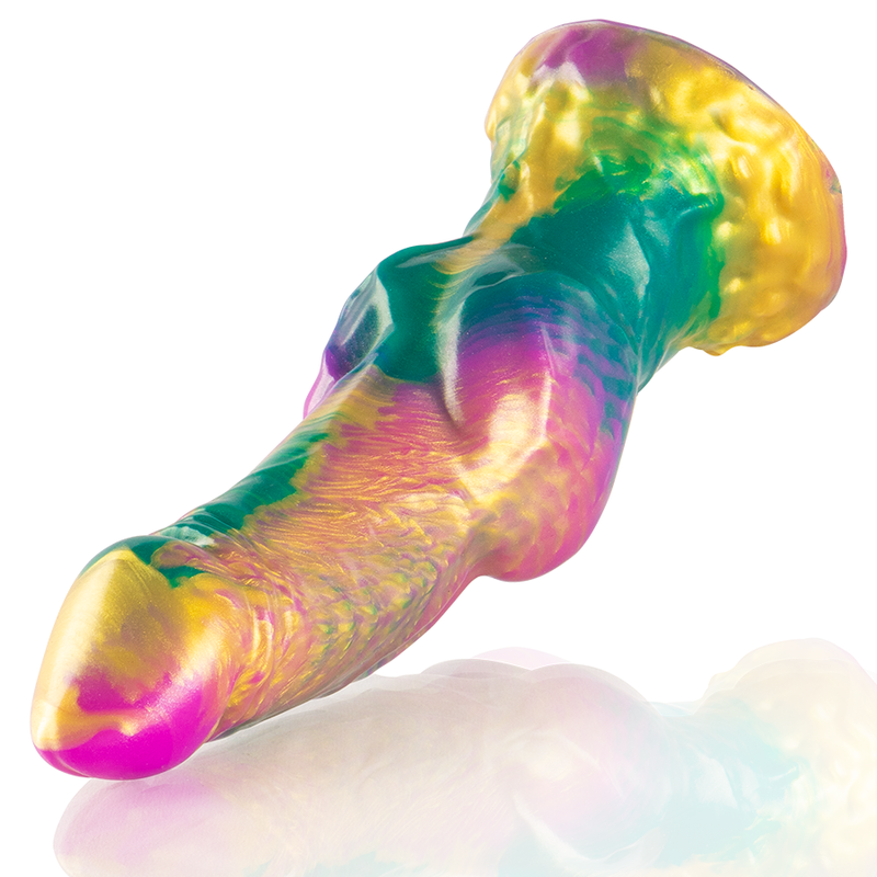 Iris-Dildo mit Regenbogen-Hoden der Lust