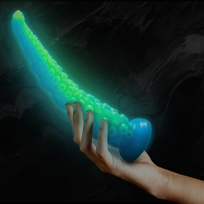 Scylla Großer fluoreszierender schlanker Tentakeldildo