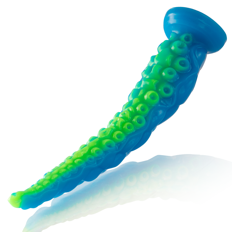 EPISCH - GROSSER, FLUORESZIERENDER, DÜNNER TENTAKELDILDO