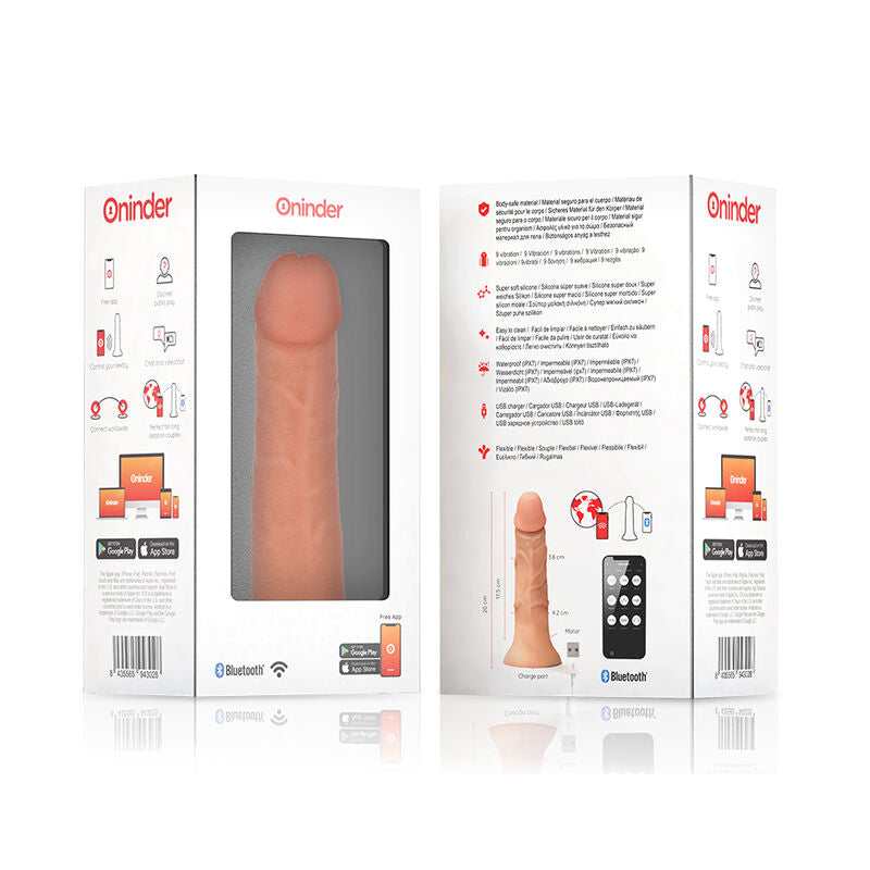 Bogota Medium 9 Speed ​​Natural Dildo Vibrator 20 cm -o- 4,2 cm - Kostenlose App