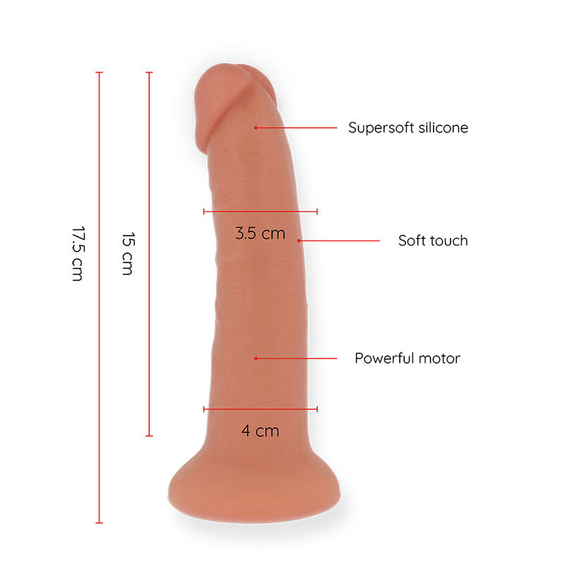Kleiner Dildovibrator Bogotá 9 Geschwindigkeiten natürlich 17,5 cm -o- 4 cm - kostenlose App