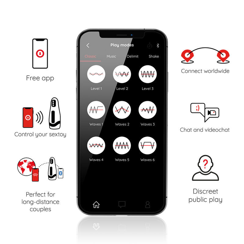 Seoul 10 Speed ​​​​Wiederaufladbarer männlicher Masturbator - Kostenlose App