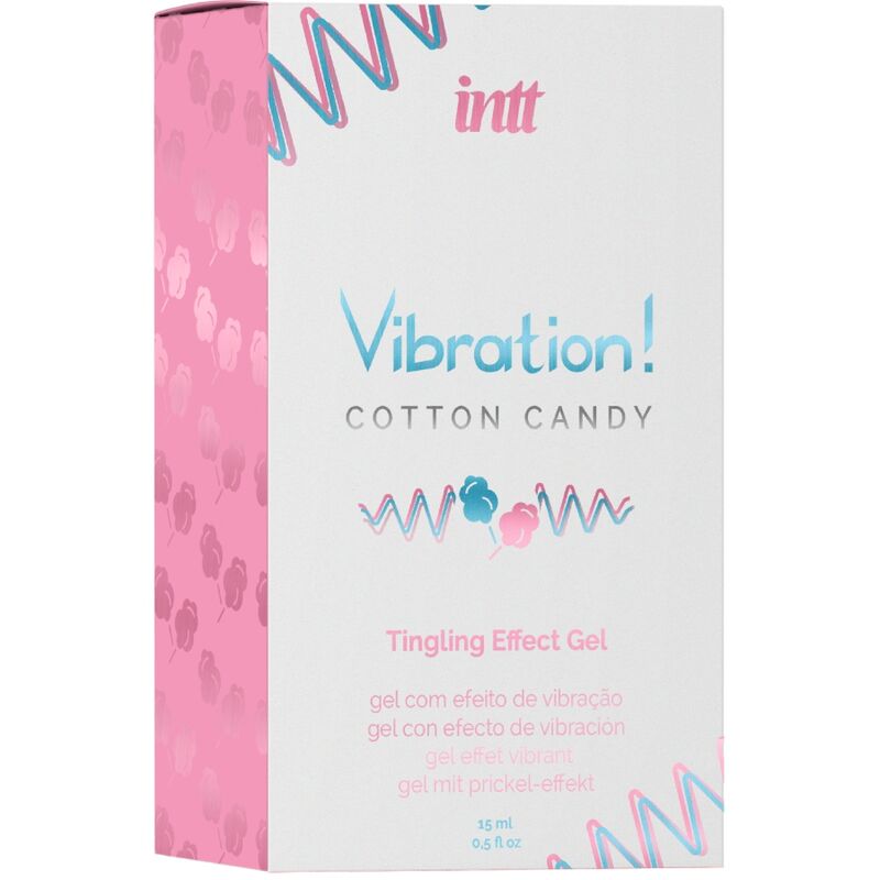 INTT – Leistungsstarkes, flüssiges Vibrationsgel mit Zuckerwatte-Duft, Intimstimulator, 15 ml