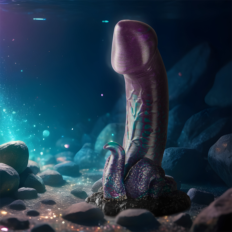 Kleiner schuppiger Basilikum-Dildo mit doppeltem Vergnügen