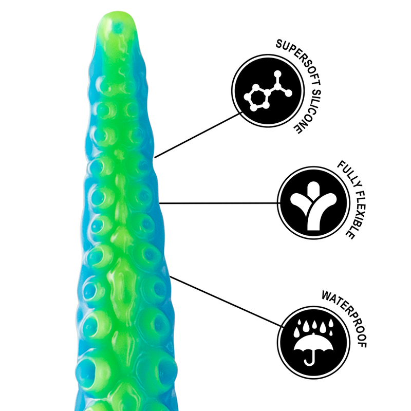 Scylla Großer fluoreszierender schlanker Tentakeldildo