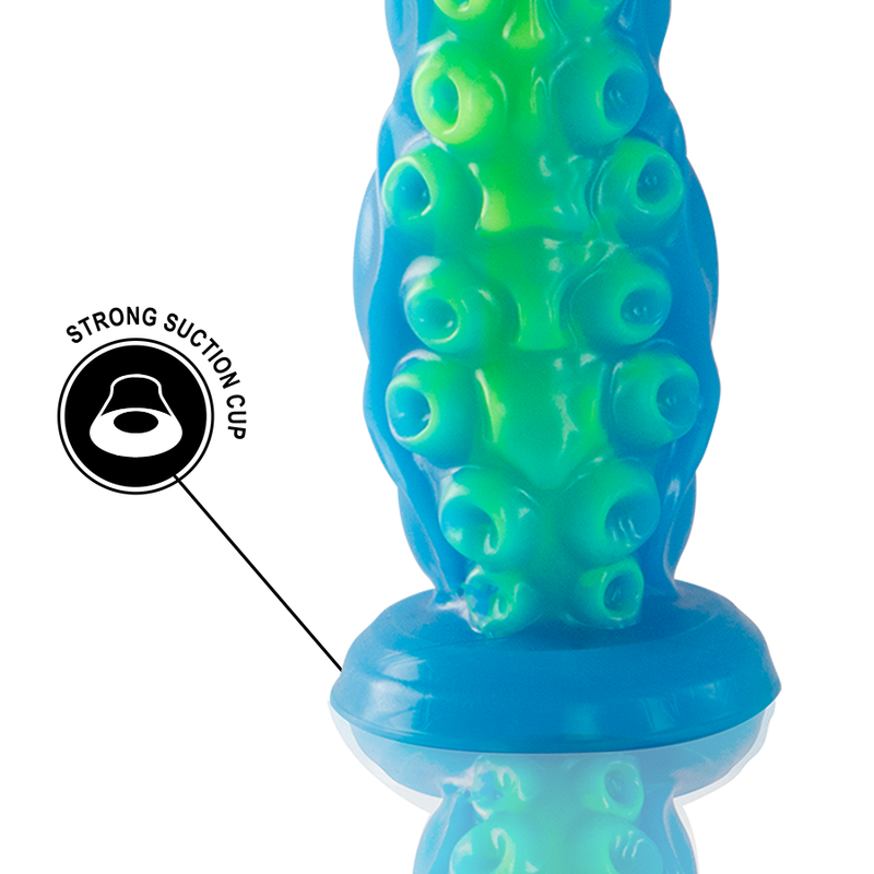 EPISCH - GROSSER, FLUORESZIERENDER, DÜNNER TENTAKELDILDO