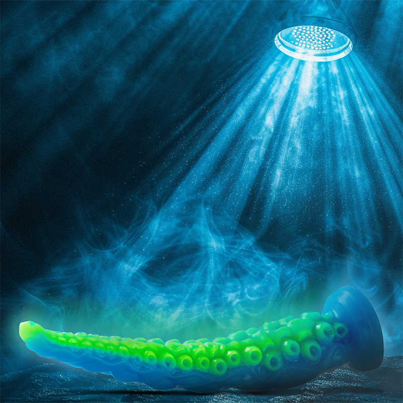 EPISCH - GROSSER, FLUORESZIERENDER, DÜNNER TENTAKELDILDO