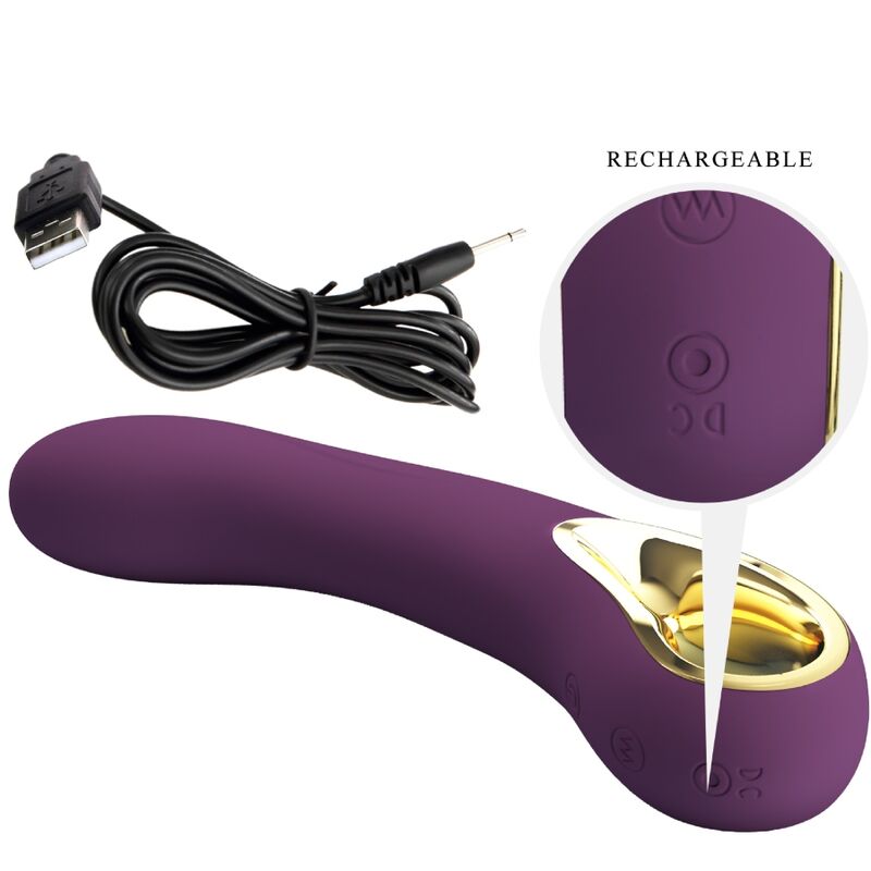 Lila wiederaufladbarer Vibrator Ethan