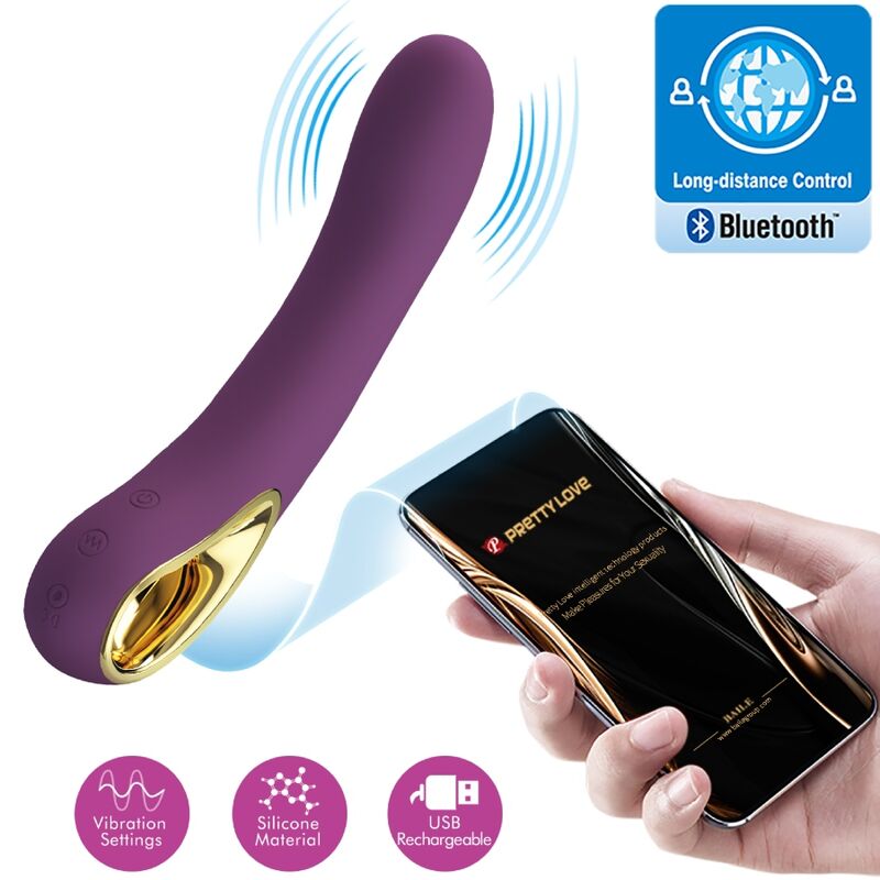 Lila wiederaufladbarer Vibrator Ethan