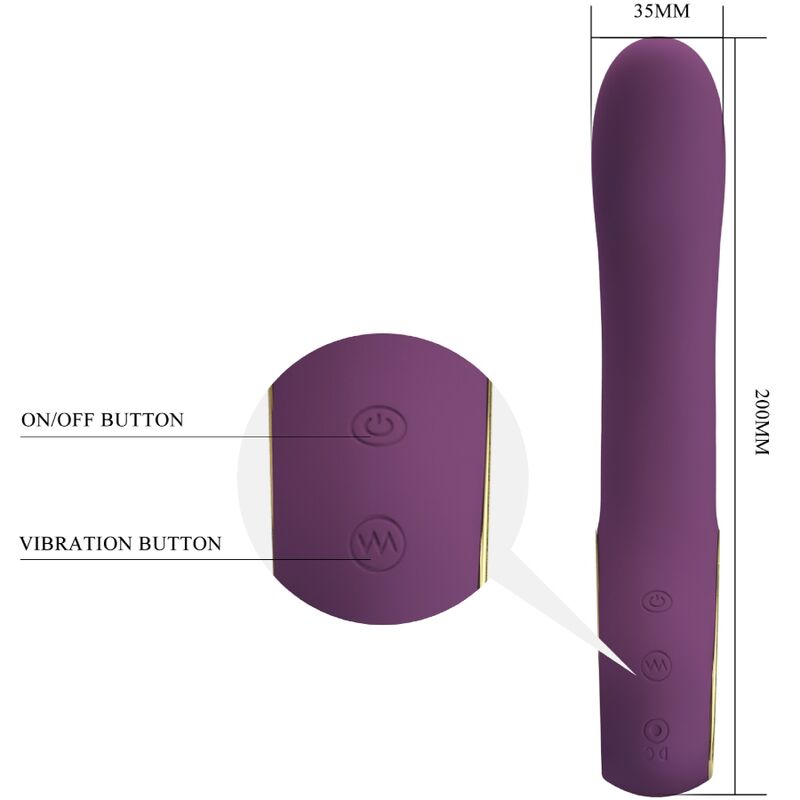 Lila wiederaufladbarer Vibrator Ethan