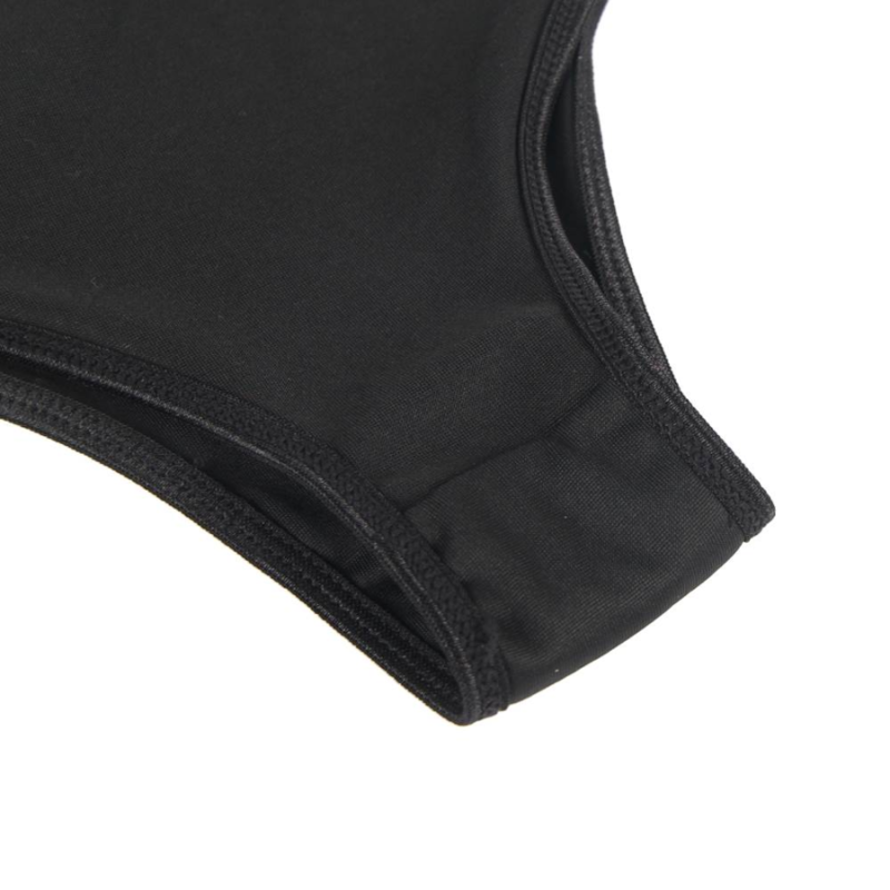 Zweiteiliges Set aus transparentem BH und S/M-Bändern