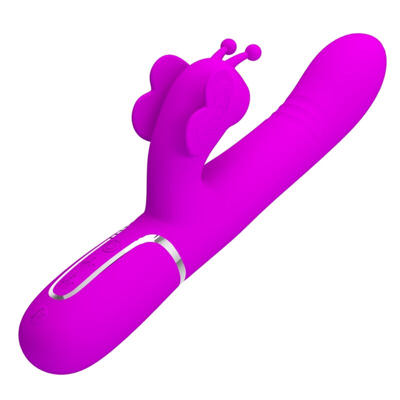 4-in-1 Multifunktions-Rabbit-Vibrator, Fuchsia Butterfly