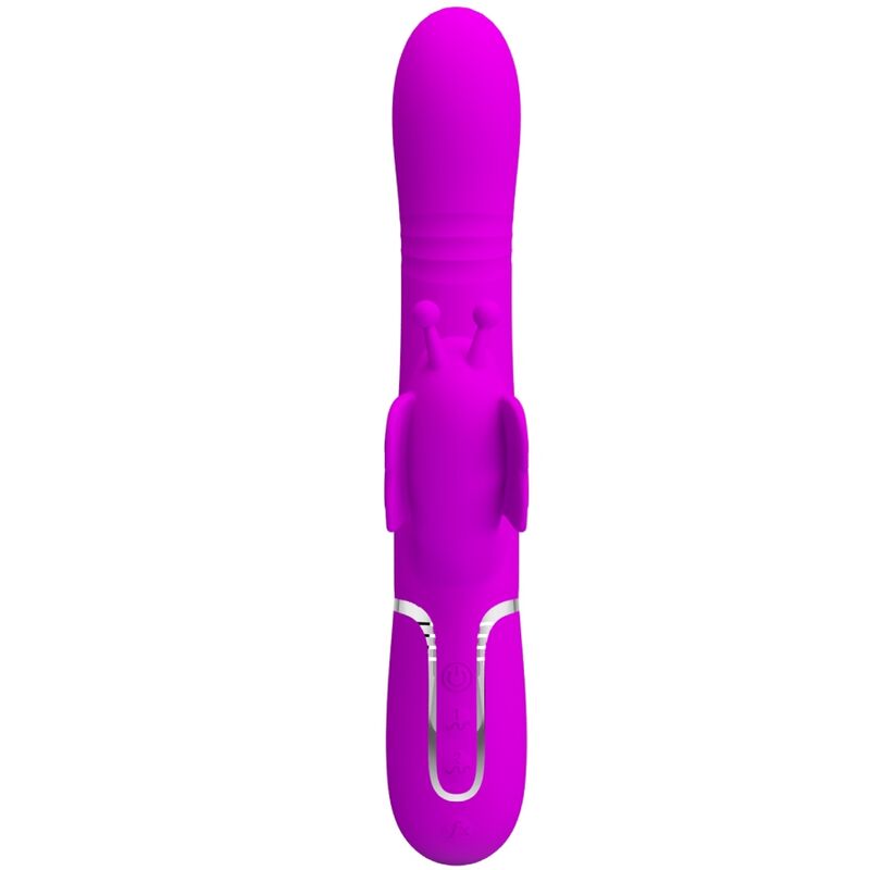 4-in-1 Multifunktions-Rabbit-Vibrator, Fuchsia Butterfly
