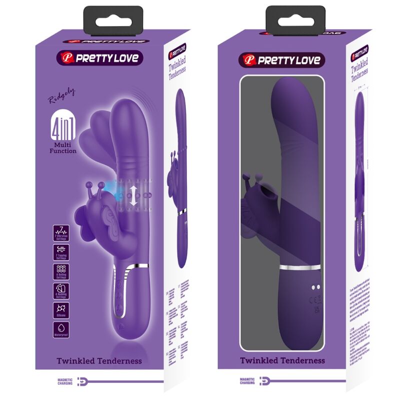 4-in-1-Multifunktionsvibrator „Purple Butterfly Rabbit“
