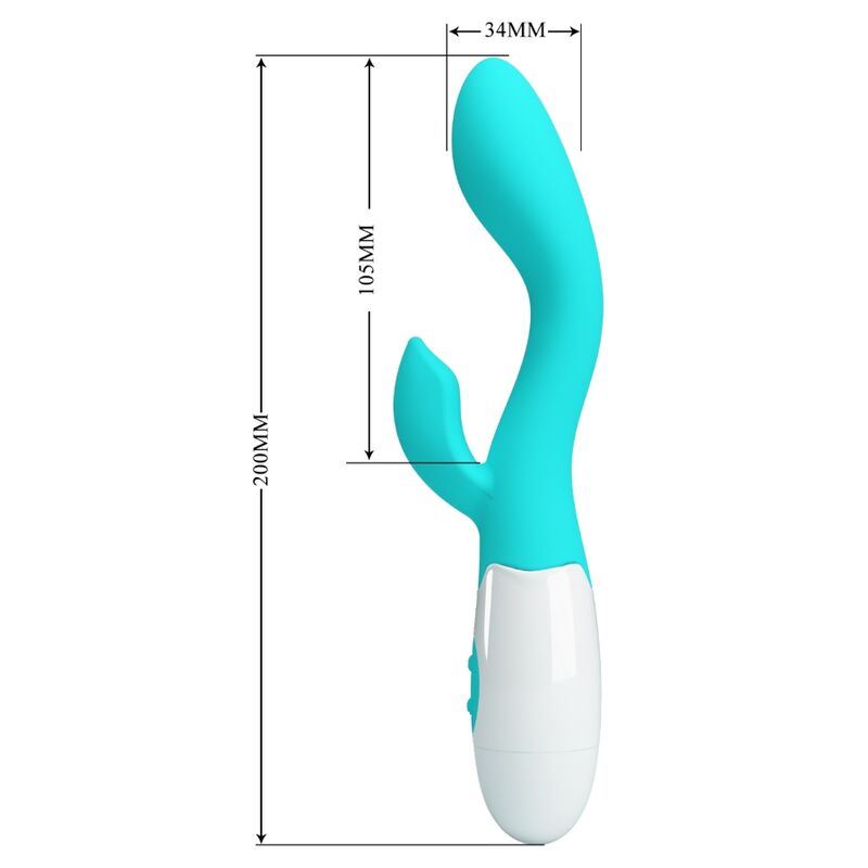 Aquagrüner leuchtender G-Punkt-Vibrator