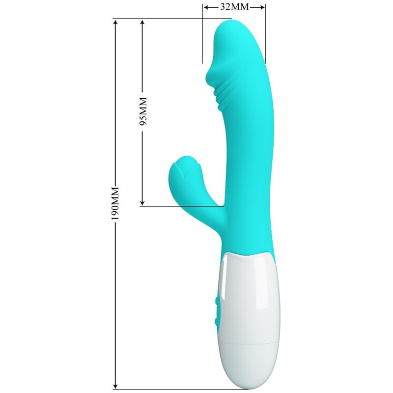 Aquagrüner, spritziger G-Punkt-Vibrator