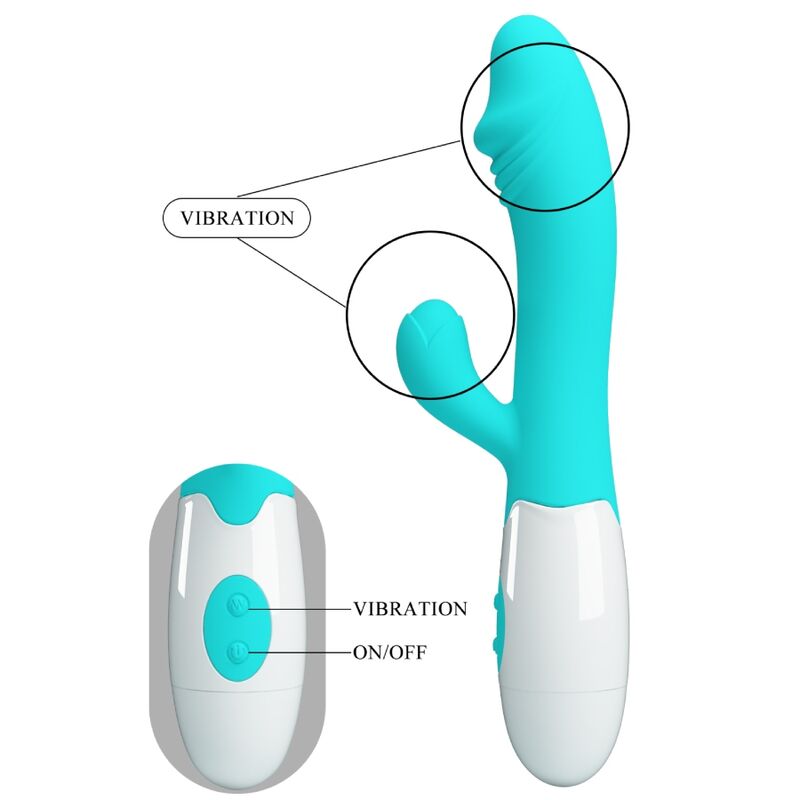 Aquagrüner, spritziger G-Punkt-Vibrator