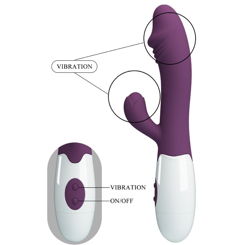 Lilafarbener, spritziger G-Punkt-Vibrator