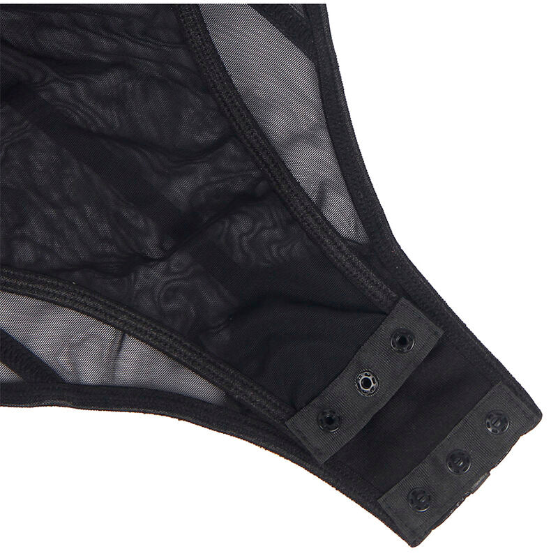 SUBBLIME - SCHWARZER BODY MIT KETTENRIEMEN S/M