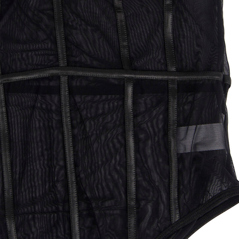 SUBBLIME - SCHWARZER BODY MIT KETTENRIEMEN S/M
