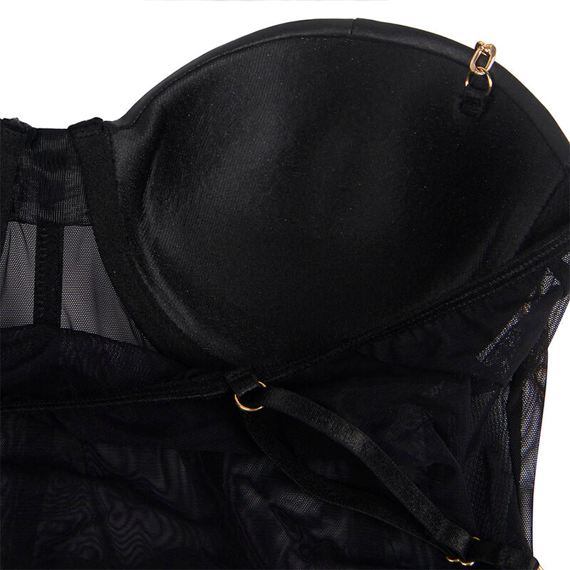 SUBBLIME - SCHWARZER BODY MIT KETTENRIEMEN S/M