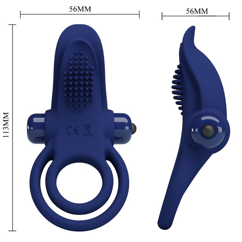 Bronson Doppelring mit blauer Vibration