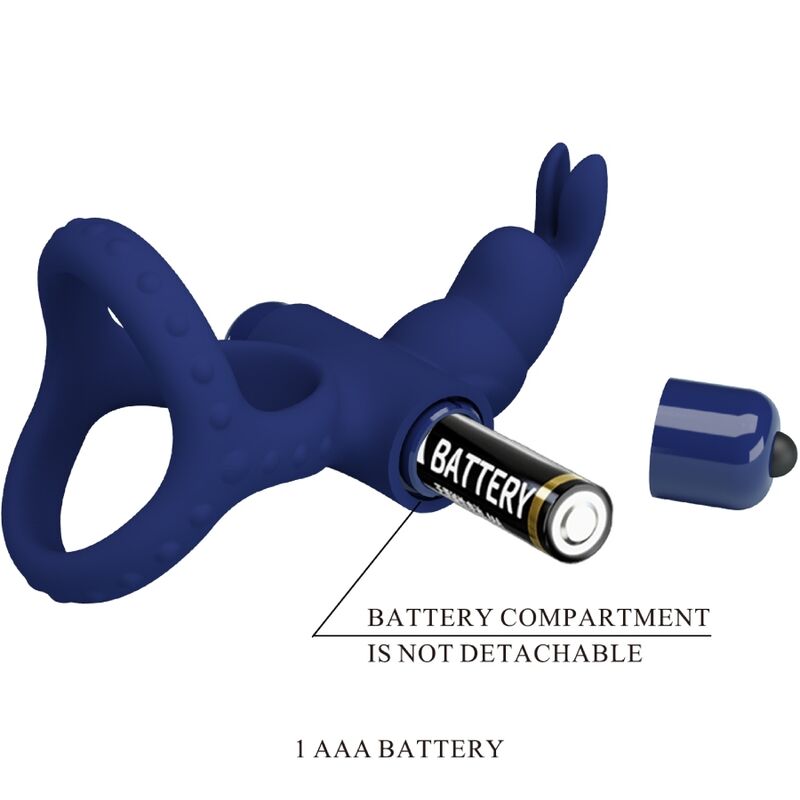 Luchito doppelt vibrierender Rabbit-Ring blau