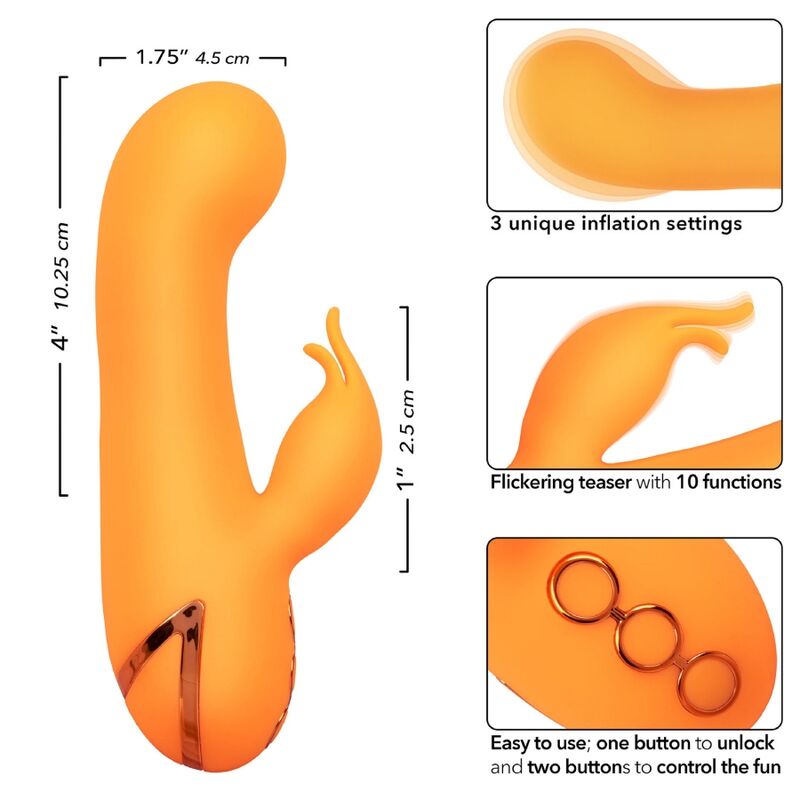 CALEXOTICS - MONTECITO MUSE ORANGE RABBIT VIBRATOR VON CALIFORNIA DREAMING