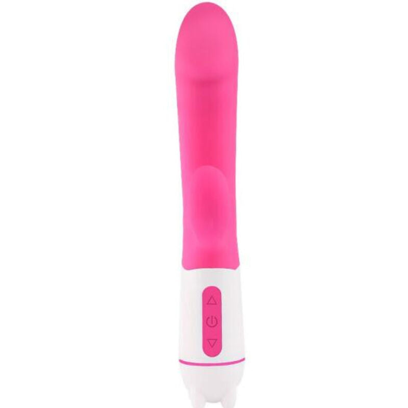 Happy wiederaufladbarer Vibrator und Stimulator in Fuchsie