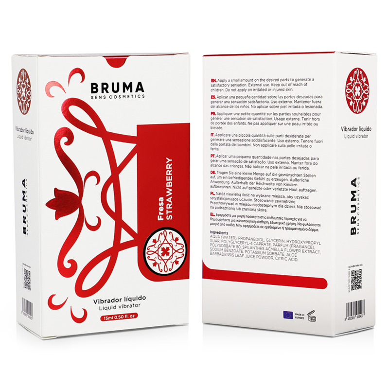 BRUMA – ULTRAGLAS-FLÜSSIGKEITSVIBRATOR ERDBEERE 15ML