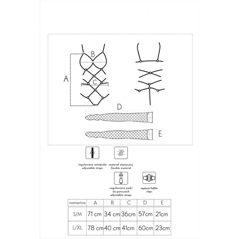 LIVCO CORSETTI FASHION - THIARA LC 20213 BODY SET + ROTES UNTERTEIL L/XL