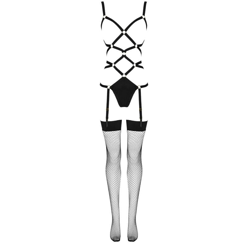 LIVCO CORSETTI FASHION - THIARA LC 20213 BODY + BOTTOM SET SCHWARZ L/XL