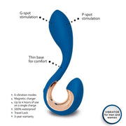 Gpop 2 G- und P-Vibrator indigoblauer Punkt