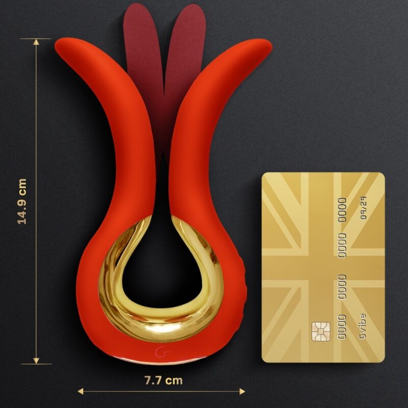 Gvibe Maxi-Vibrator mit zwei flexiblen Spitzen Koralle