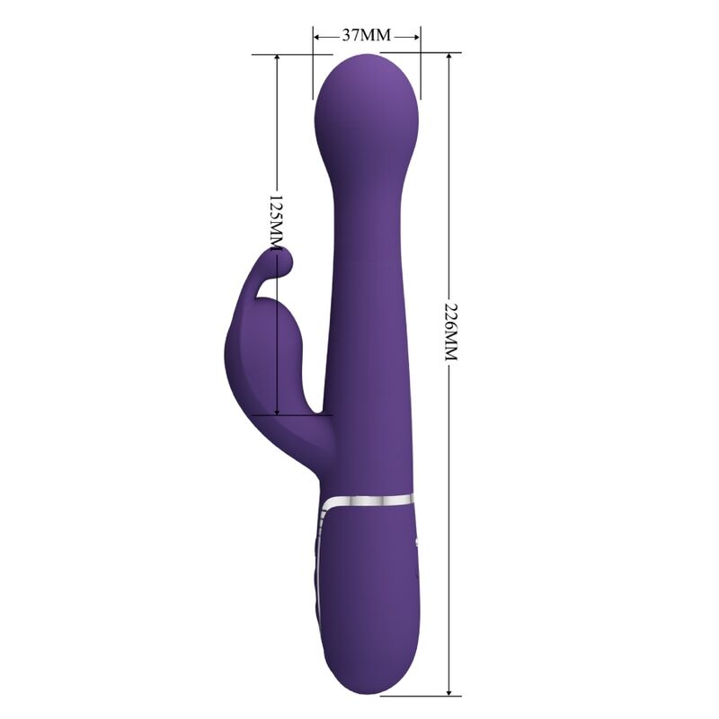 PRETTY LOVE - DEJON 3-IN-1 MULTIFUNKTIONS-HASENVIBRATOR LILA