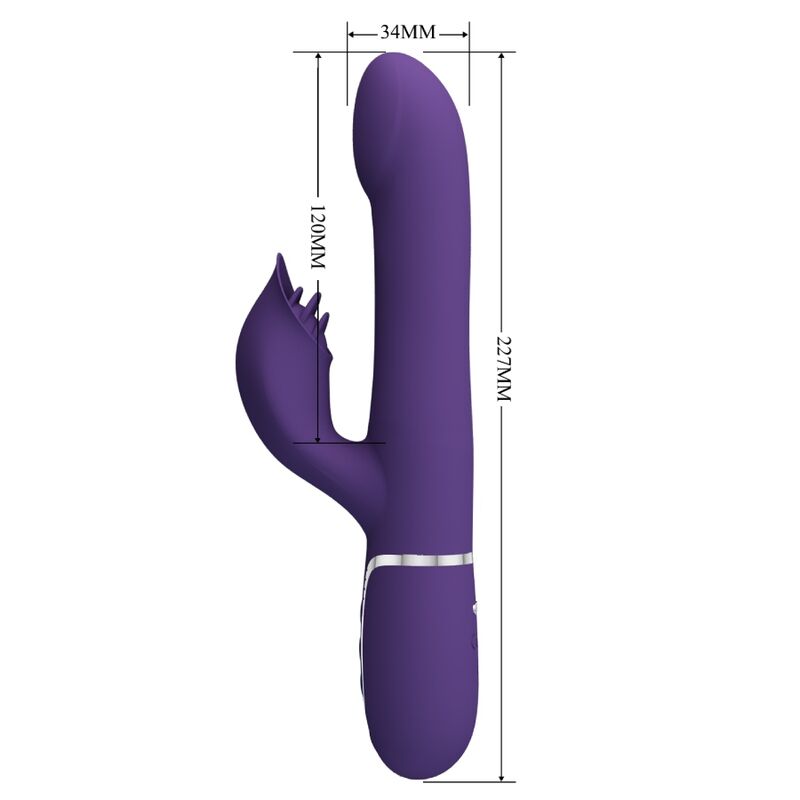 Zalin 4 in 1 Rabbit Vibrator Perlen Lila