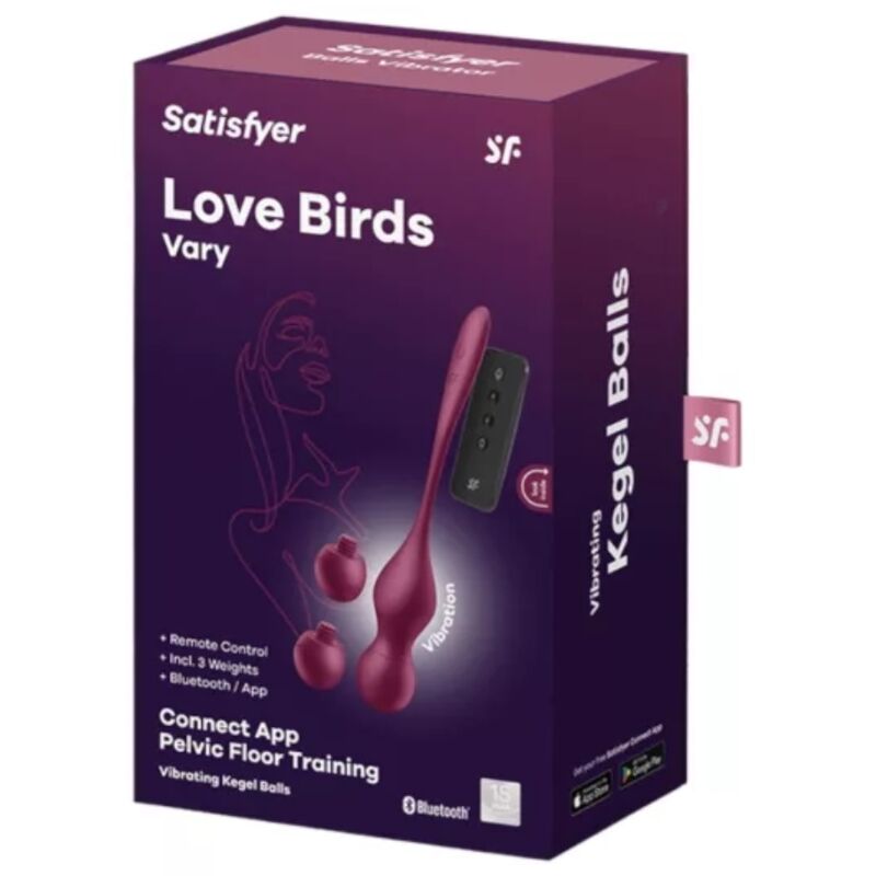 SATISFYER - LOVE BIRDS VARY VIBRATING BALLS KOSTENLOSE APP ROTWEIN