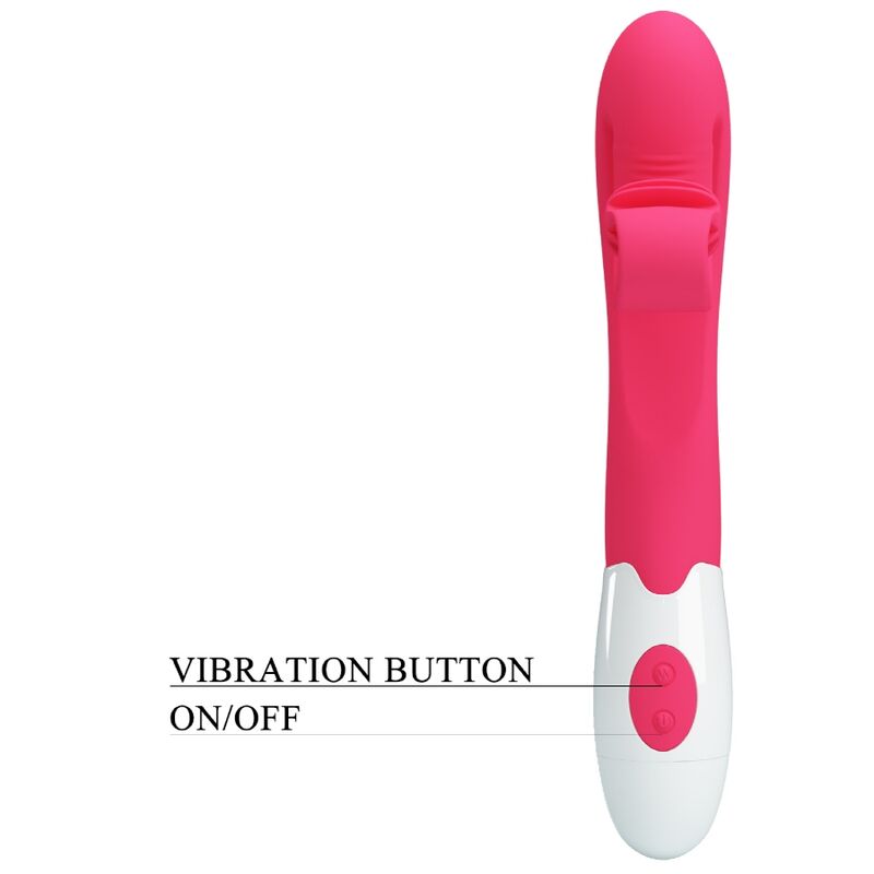 Rosa Vibrator und Stimulator mit 30 Geschwindigkeiten