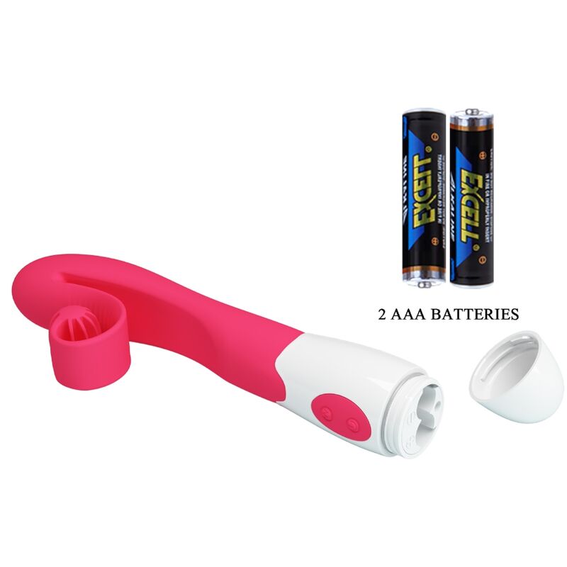Rosa Vibrator und Stimulator mit 30 Geschwindigkeiten