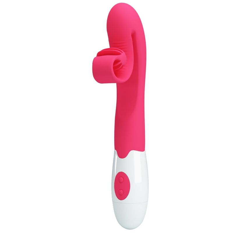 Rosa Vibrator und Stimulator mit 30 Geschwindigkeiten