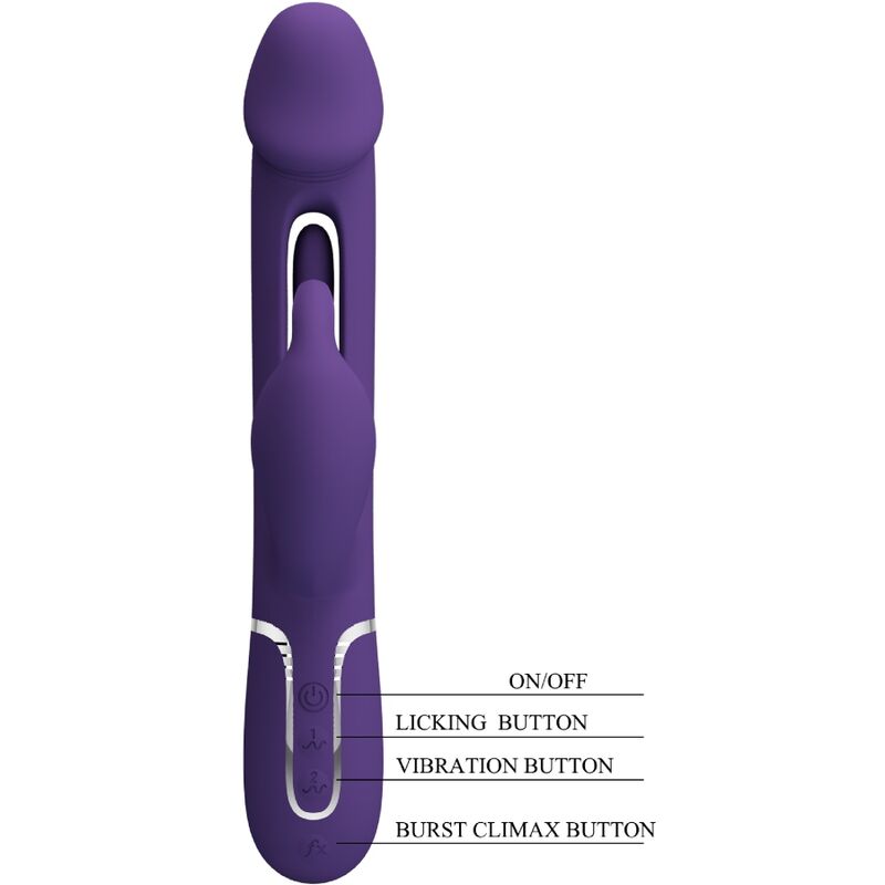 Kampas Rabbit 3-in-1 Multifunktionsvibrator mit lila Zunge
