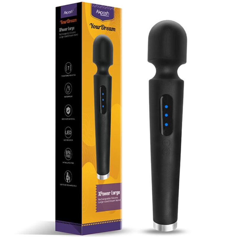 ARMONY - X POWER GROSSER MASSAGE- &amp; VIBRATOR MIT 7 VIBRATIONEN, SCHWARZ