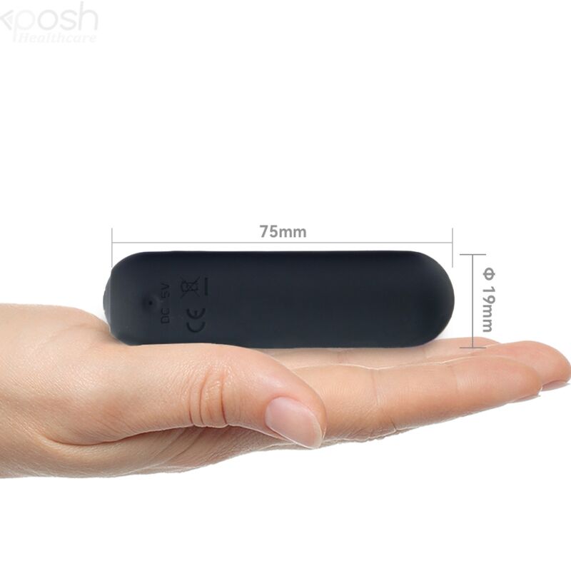 Splash haha ​​​​Silikon-Bullet-Vibrator 10 Vibrationen 75 x 19 cm schwarz