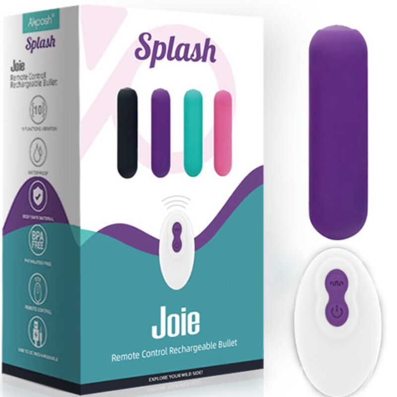 ARMONY - SPLASH JOY Bullet-Vibrator mit Fernbedienung, Silikon, 10 Vibrationsmodi, 75 x 19 cm, Lila