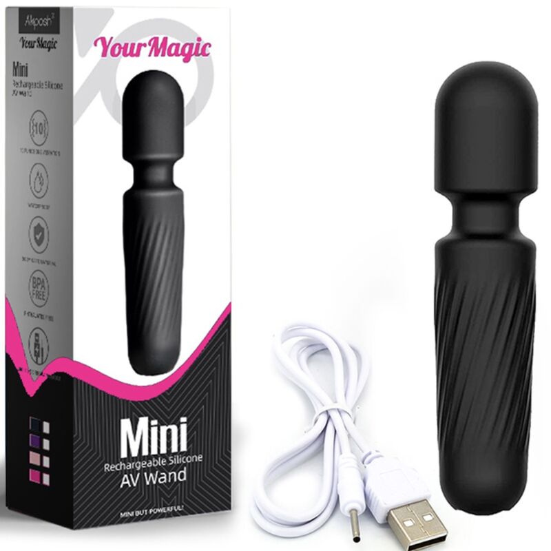 ARMONY – IHR MAGISCHER WIEDERAUFLADBARER MASSAGEGERÄT &amp; VIBRATOR MIT 10 VIBRATIONSSTÄRKEN, SCHWARZ