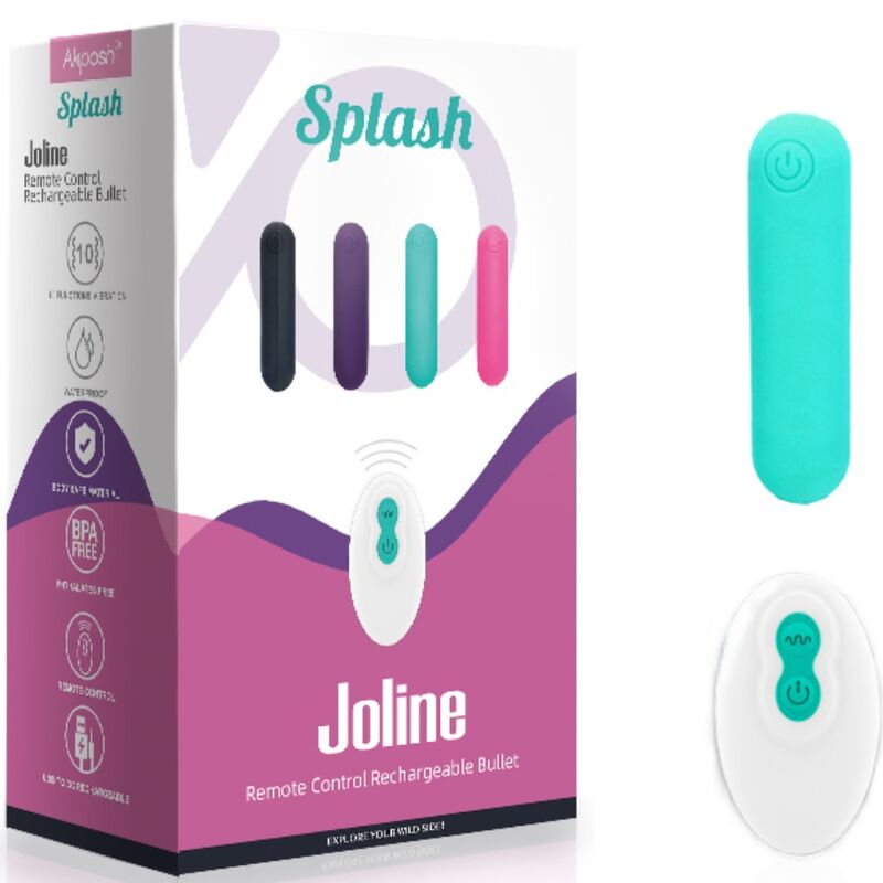 ARMONY - SPLASH JOLINE BULLET VIBRATOR MIT FERNBEDIENUNG, SILIKON, 10 VIBRATIONSMÖGLICHKEITEN, 65 X 15 CM, GRÜN