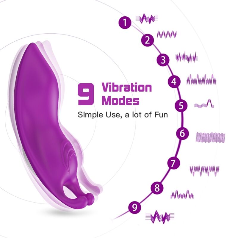 ARMONY - HONEYBEE Tragbare Höschen mit G-Punkt-Vibrator und Fernbedienung, Lila