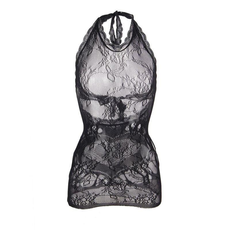 SUBBLIME - 952075 KURZES NETZKLEID MIT RÜCKENDETAIL UND SCHWARZEM HERZ, EINHEITSGRÖSSE