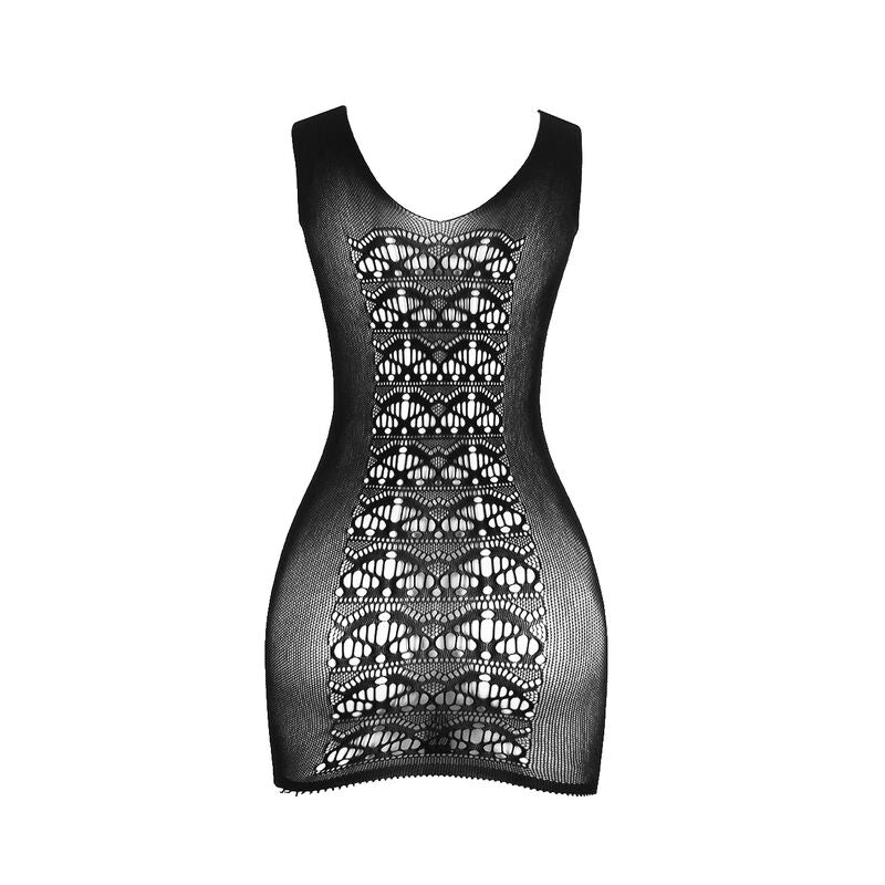 SUBBLIME - 952167 KURZES SCHWARZES KLEID AUS ELASTISCHEM MESSING, EINHEITSGRÖSSE